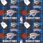 Oklahoma City Thunder Plaids Fleece Fabric